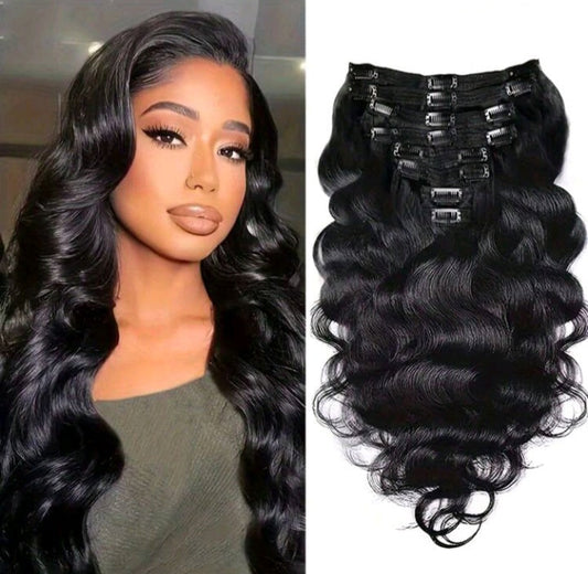 Black Body Wave Clip In Extensions