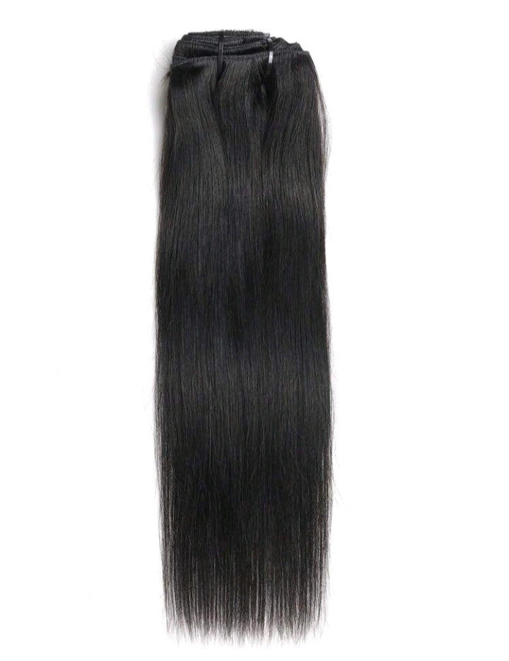 8Pcs Black Wavy One Set Clip In Extensions